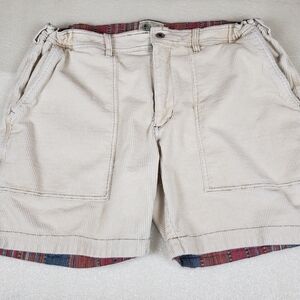 The Territory Ahead Men’s XL Corduroy Shorts Beach Summer Camping Cream Notes*